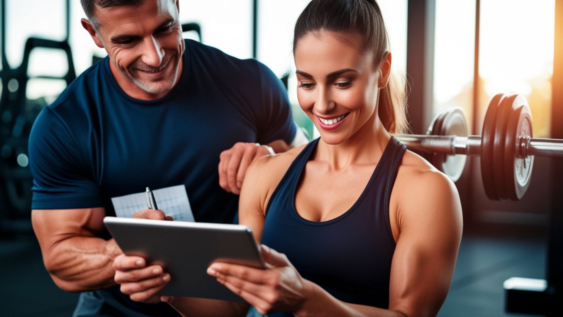 Fitness business owner reviewing the performance of their gym
